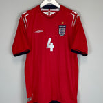 Shop 2004/06 ENGLAND GERRARD #4 AWAY SHIRT (L) UMBRO, classic football shirts, vintage football shirts & retro soccer jerseys at Cult Kits