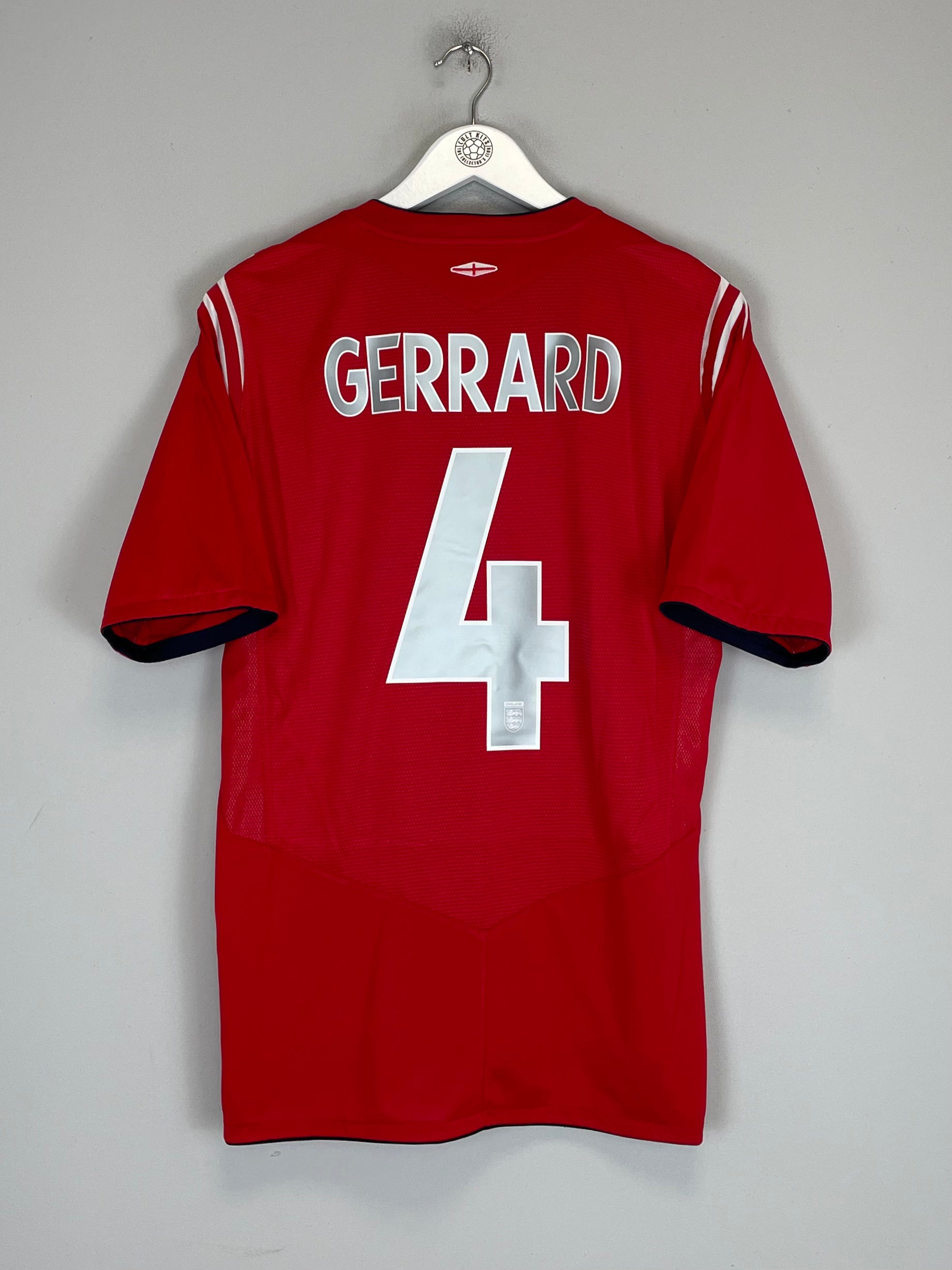 Shop 2004/06 ENGLAND GERRARD #4 AWAY SHIRT (L) UMBRO, classic football shirts, vintage football shirts & retro soccer jerseys at Cult Kits