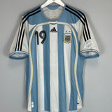 2006/07 ARGENTINA MESSI #19 HOME SHIRT (M) ADIDAS