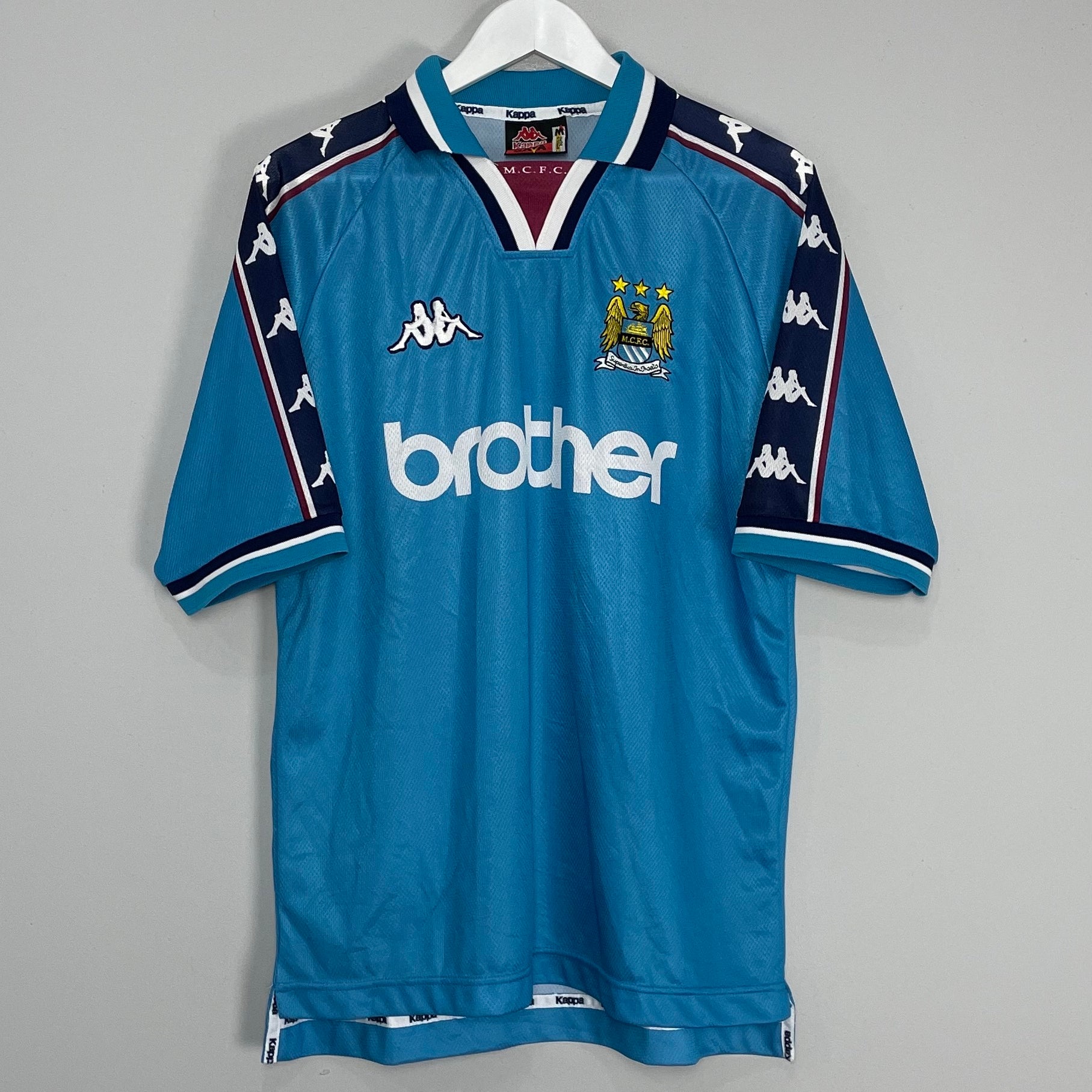 Shop 1997/99 MANCHESTER CITY HOME SHIRT (M) KAPPA, classic football shirts, vintage football shirts & retro soccer jerseys at Cult Kits