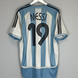 2006/07 ARGENTINA MESSI #19 HOME SHIRT (M) ADIDAS