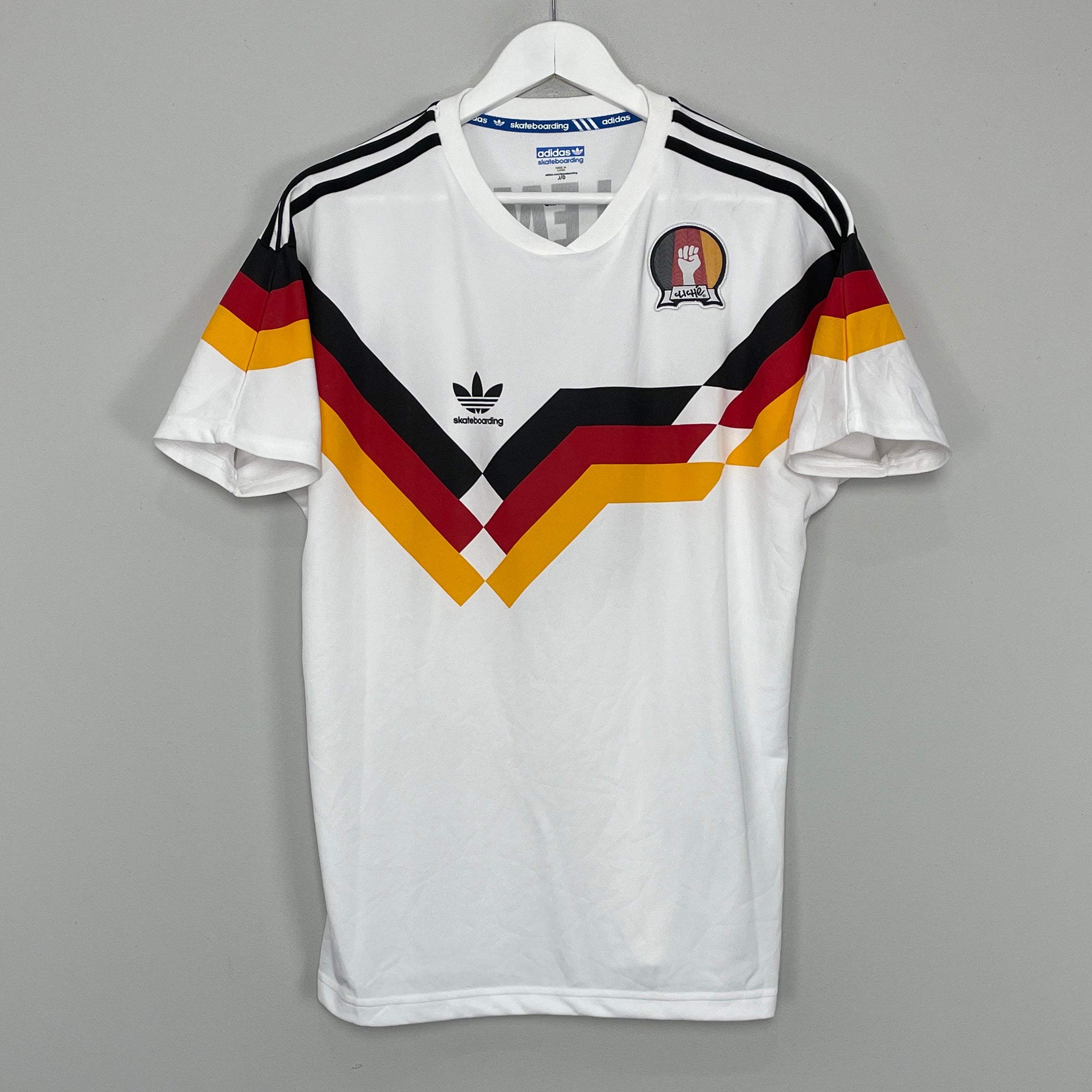 Shop 2014 GERMANY VILLEMIN #8 ADIDAS ORIGINALS x SKATEBOARDING SHIRT (M) ADIDAS ORIGINALS, classic football shirts, vintage football shirts & retro soccer jerseys at Cult Kits