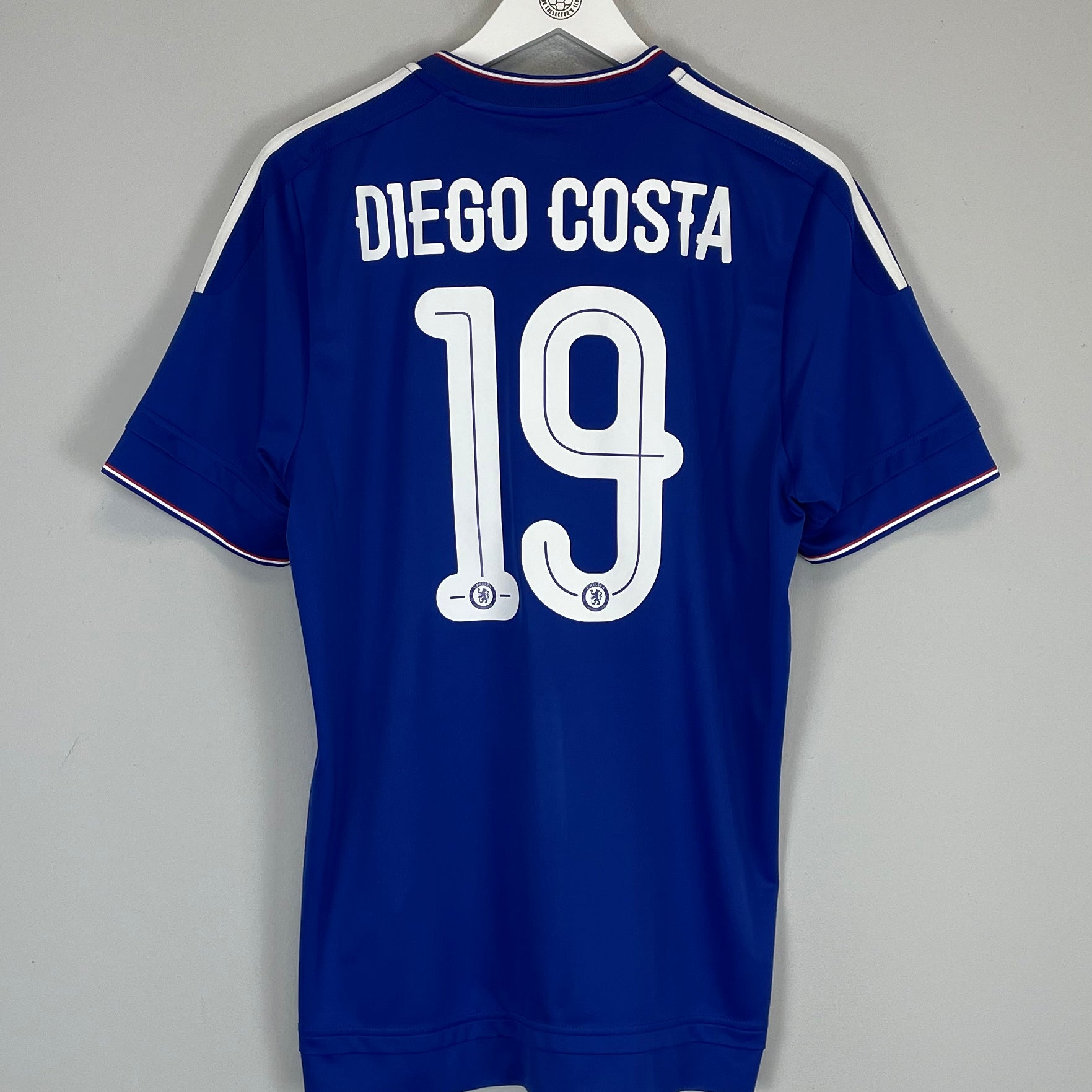 Shop 2015/16 CHELSEA DIEGO COSTA #19 HOME SHIRT (L) ADIDAS, classic football shirts, vintage football shirts & retro soccer jerseys at Cult Kits