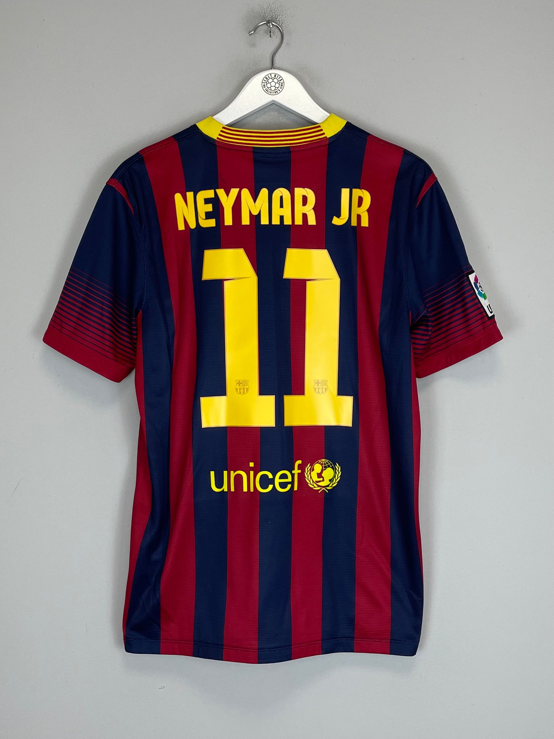 Shop 2013/14 BARCELONA NEYMAR JR #11 HOME SHIRT (M) NIKE, classic football shirts, vintage football shirts & retro soccer jerseys at Cult Kits