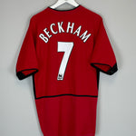 Shop 2002/04 MANCHESTER UNITED BECKHAM #7 HOME SHIRT (L) NIKE, classic football shirts, vintage football shirts & retro soccer jerseys at Cult Kits