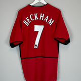 Shop 2002/04 MANCHESTER UNITED BECKHAM #7 HOME SHIRT (L) NIKE, classic football shirts, vintage football shirts & retro soccer jerseys at Cult Kits