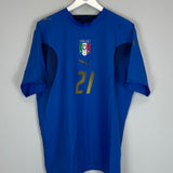 Shop 2006/07 ITALY PIRLO #21 HOME SHIRT (L) PUMA, classic football shirts, vintage football shirts & retro soccer jerseys at Cult Kits