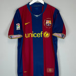 Shop 2007/08 BARCELONA RONALDINHO #10 HOME SHIRT (L) NIKE, classic football shirts, vintage football shirts & retro soccer jerseys at Cult Kits