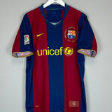 Shop 2007/08 BARCELONA RONALDINHO #10 HOME SHIRT (L) NIKE, classic football shirts, vintage football shirts & retro soccer jerseys at Cult Kits