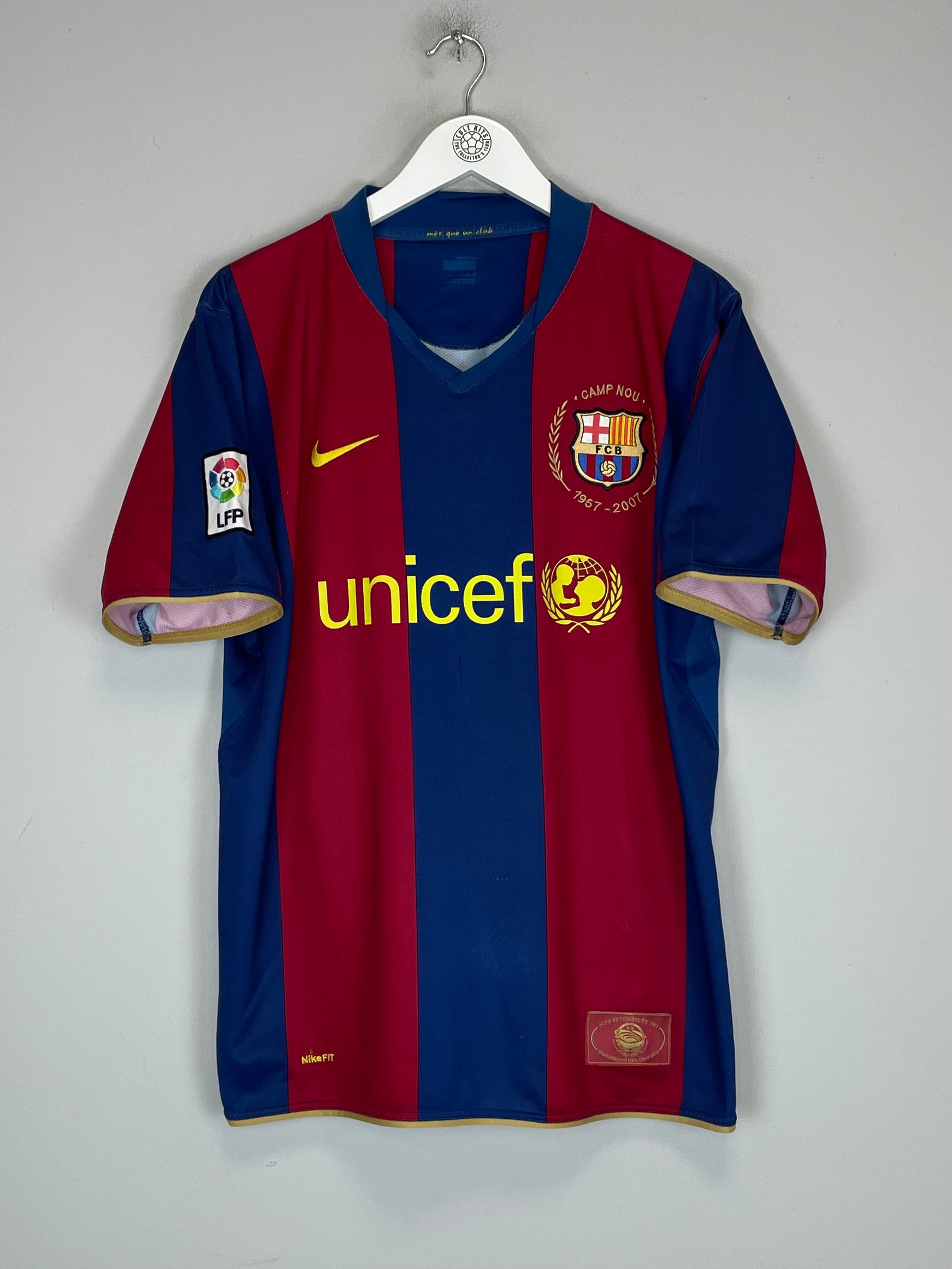 Shop 2007/08 BARCELONA RONALDINHO #10 HOME SHIRT (L) NIKE, classic football shirts, vintage football shirts & retro soccer jerseys at Cult Kits