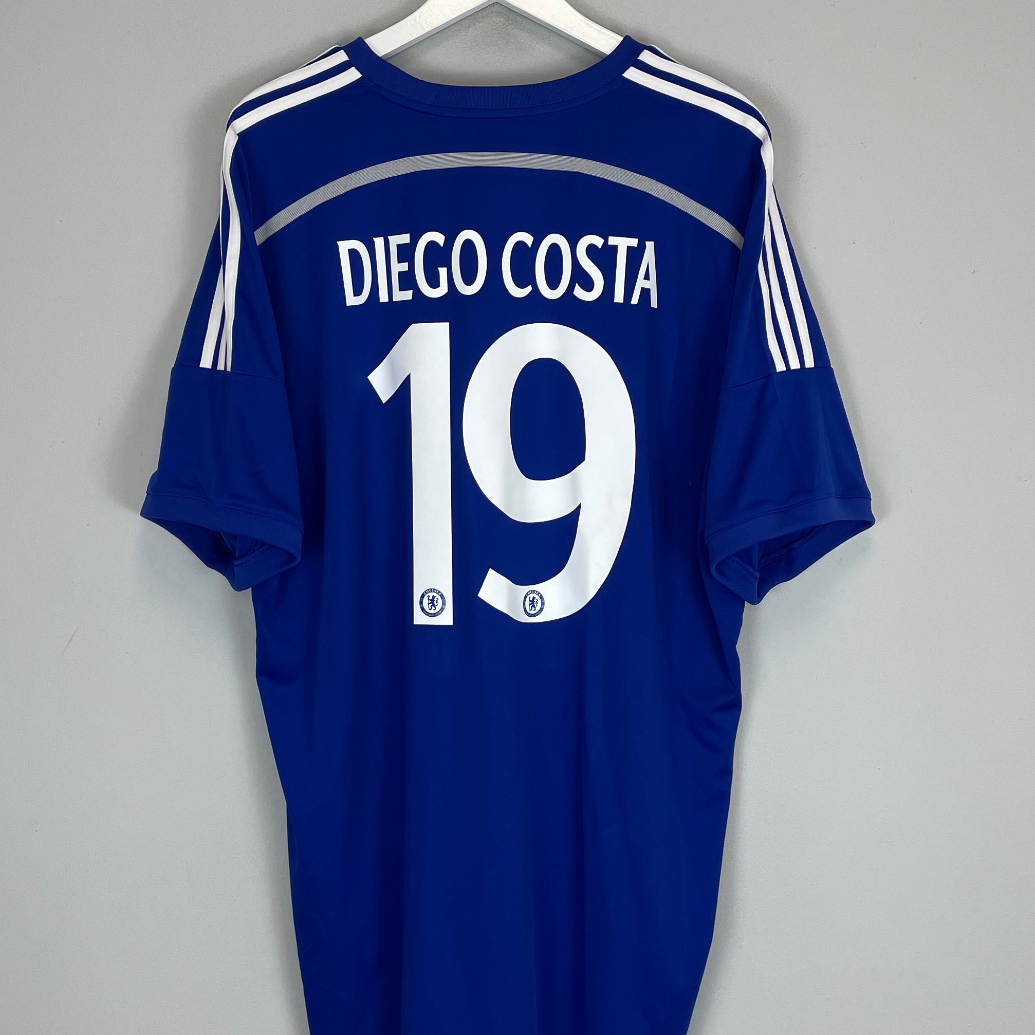 Shop 2014/15 CHELSEA DIEGO COSTA #19 HOME SHIRT (XXL) ADIDAS, classic football shirts, vintage football shirts & retro soccer jerseys at Cult Kits