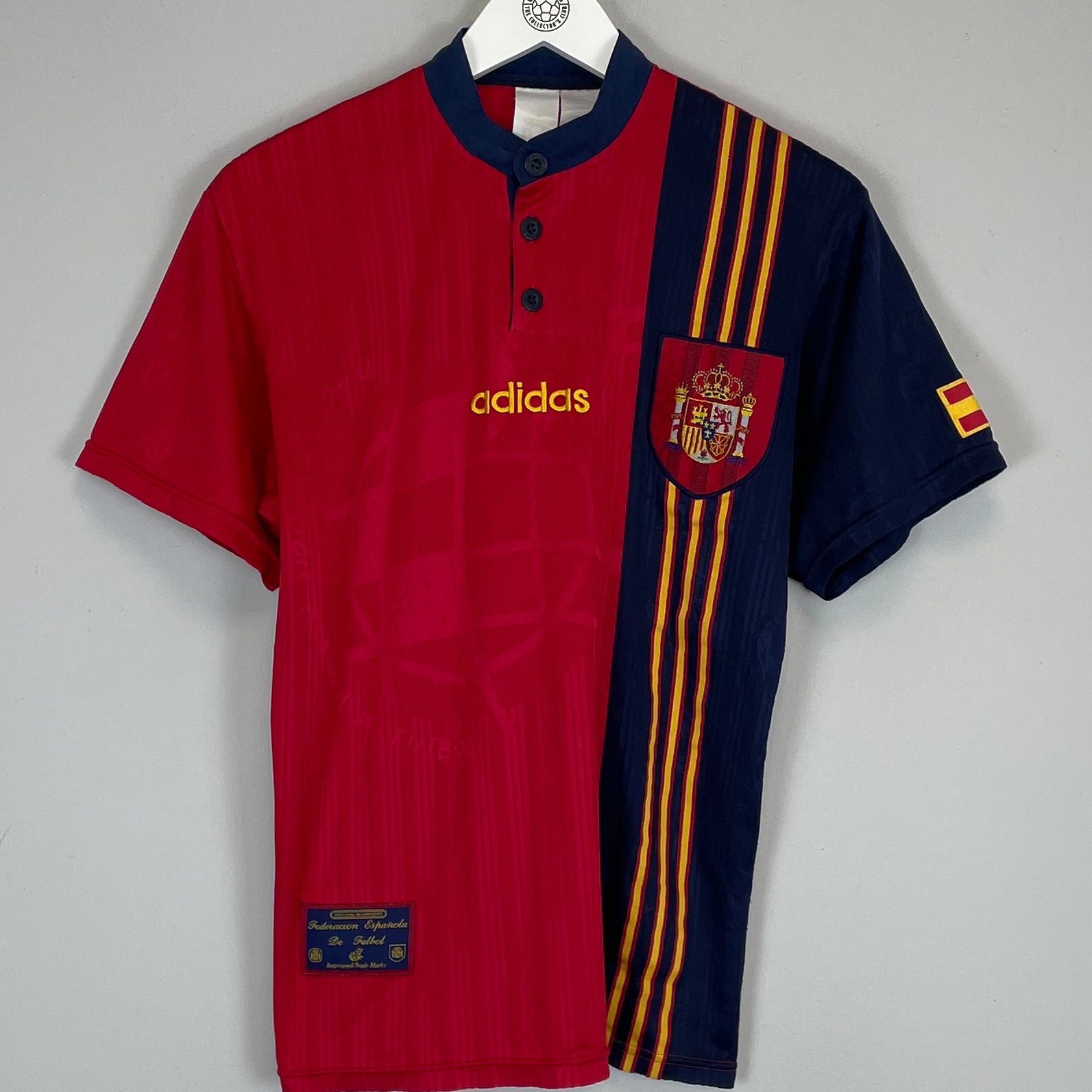 Shop 1996/98 SPAIN HOME SHIRT (S) ADIDAS, classic football shirts, vintage football shirts & retro soccer jerseys at Cult Kits