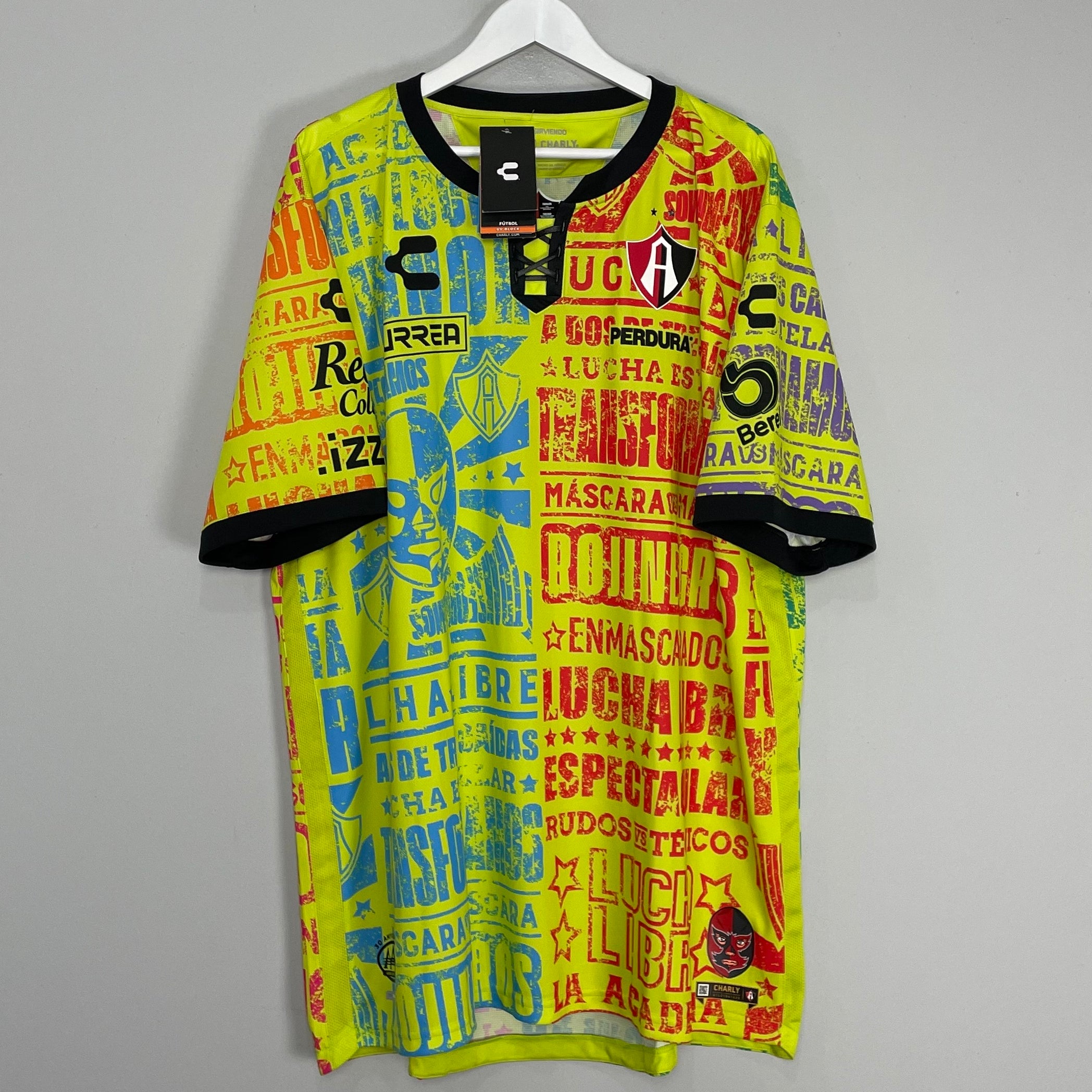 Shop 2021/22 ATLAS *BNWT* LUCHA LIBRE THIRD SHIRT (XXXL) CHARLY, classic football shirts, vintage football shirts & retro soccer jerseys at Cult Kits