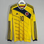 Shop 2014/15 COLOMBIA JAMES #10 L/S HOME SHIRT (M) ADIDAS, classic football shirts, vintage football shirts & retro soccer jerseys at Cult Kits