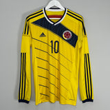 Shop 2014/15 COLOMBIA JAMES #10 L/S HOME SHIRT (M) ADIDAS, classic football shirts, vintage football shirts & retro soccer jerseys at Cult Kits