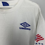 Shop 1994 USA WORLD CUP BRAZIL CHAMPIONS T-SHIRT (L) UMBRO, classic football shirts, vintage football shirts & retro soccer jerseys at Cult Kits