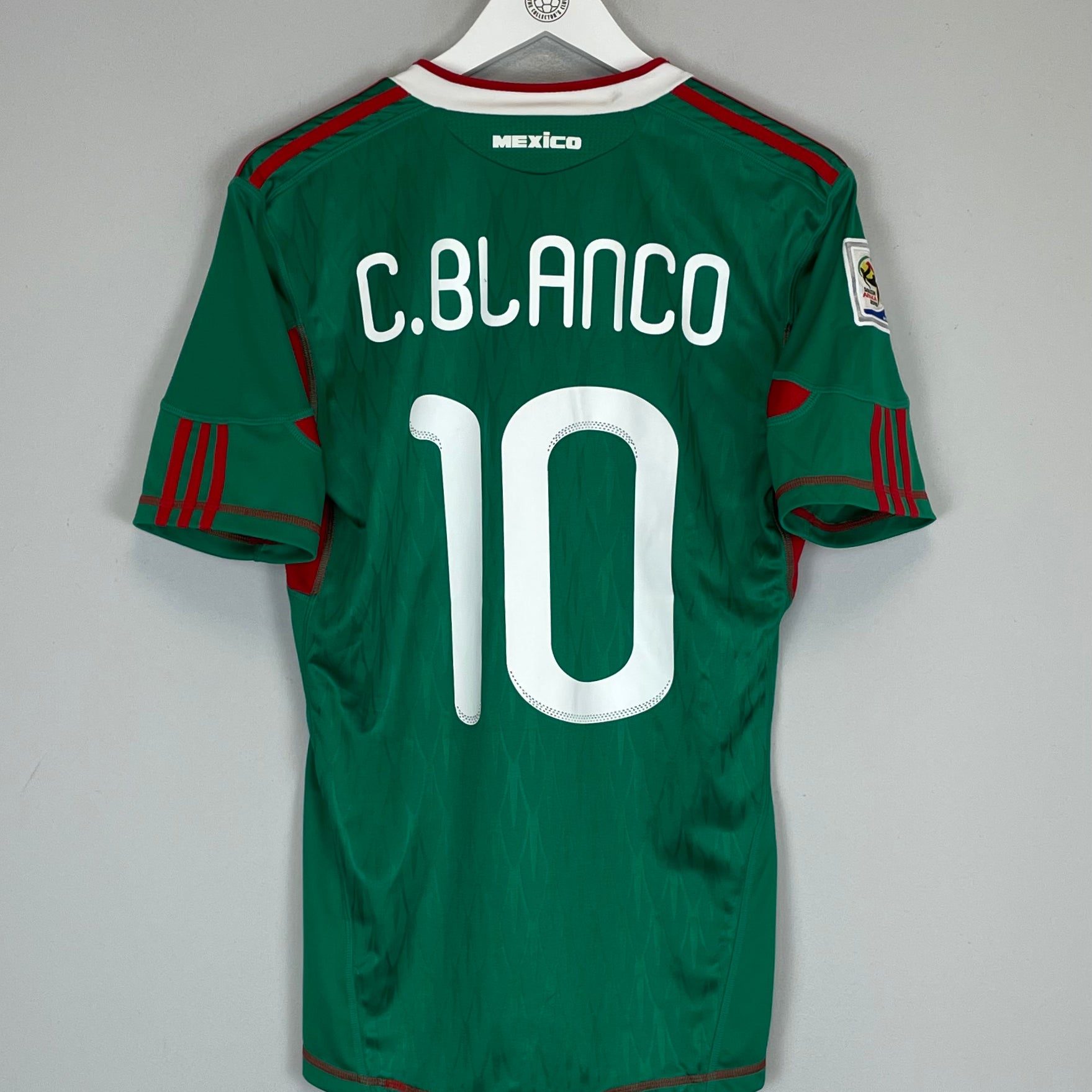 Shop 2010 MEXICO C.BLANCO #10 *SQUAD SIGNED* HOME SHIRT (S) ADIDAS, classic football shirts, vintage football shirts & retro soccer jerseys at Cult Kits