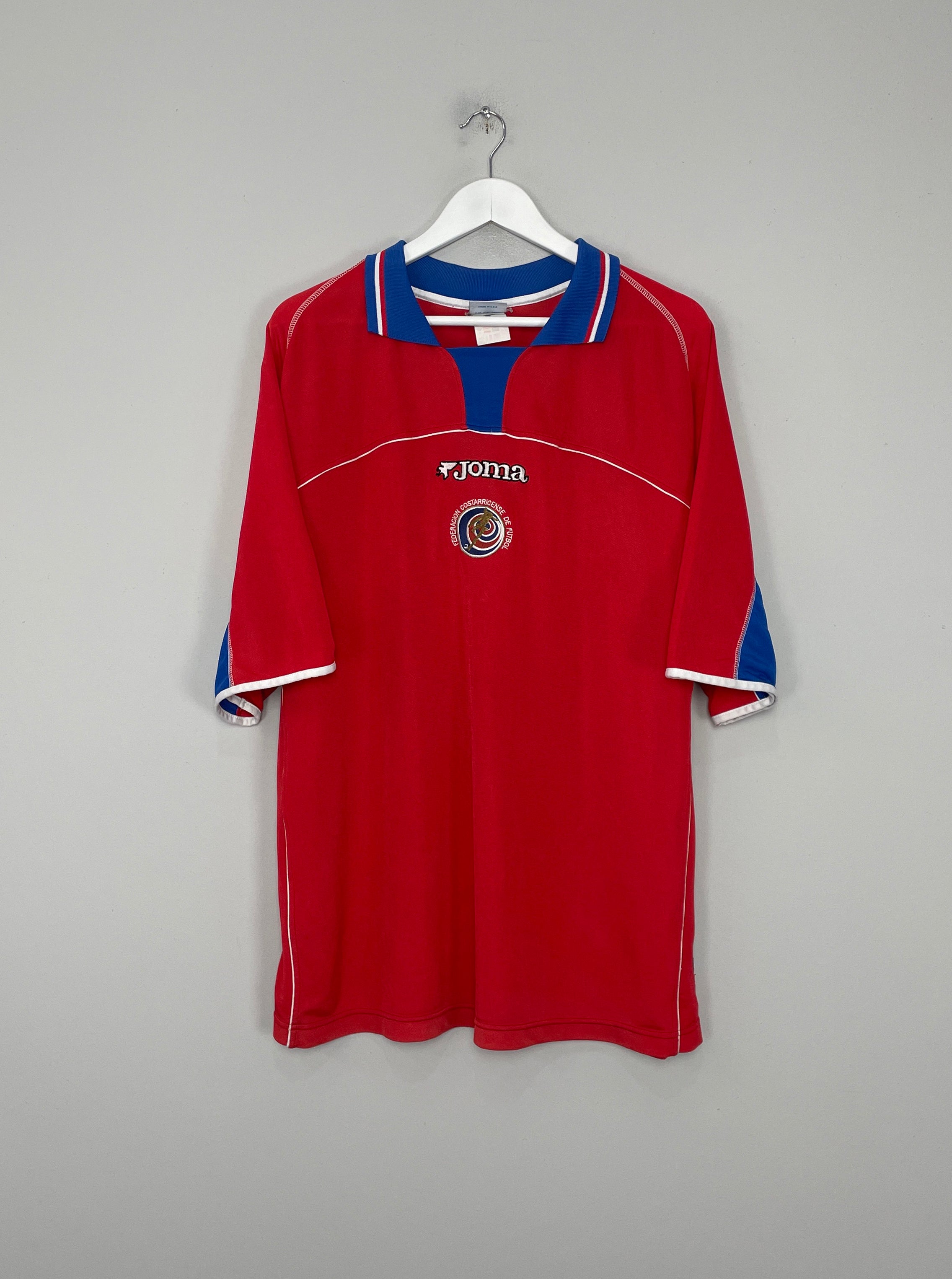 Shop 2002/04 COSTA RICA HOME SHIRT (XL) JOMA, classic football shirts, vintage football shirts & retro soccer jerseys at Cult Kits