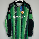 Shop 1990 MANCHESTER UNITED #1 *BNWT* GK SHIRT (XL) ADIDAS ORIGINALS, classic football shirts, vintage football shirts & retro soccer jerseys at Cult Kits