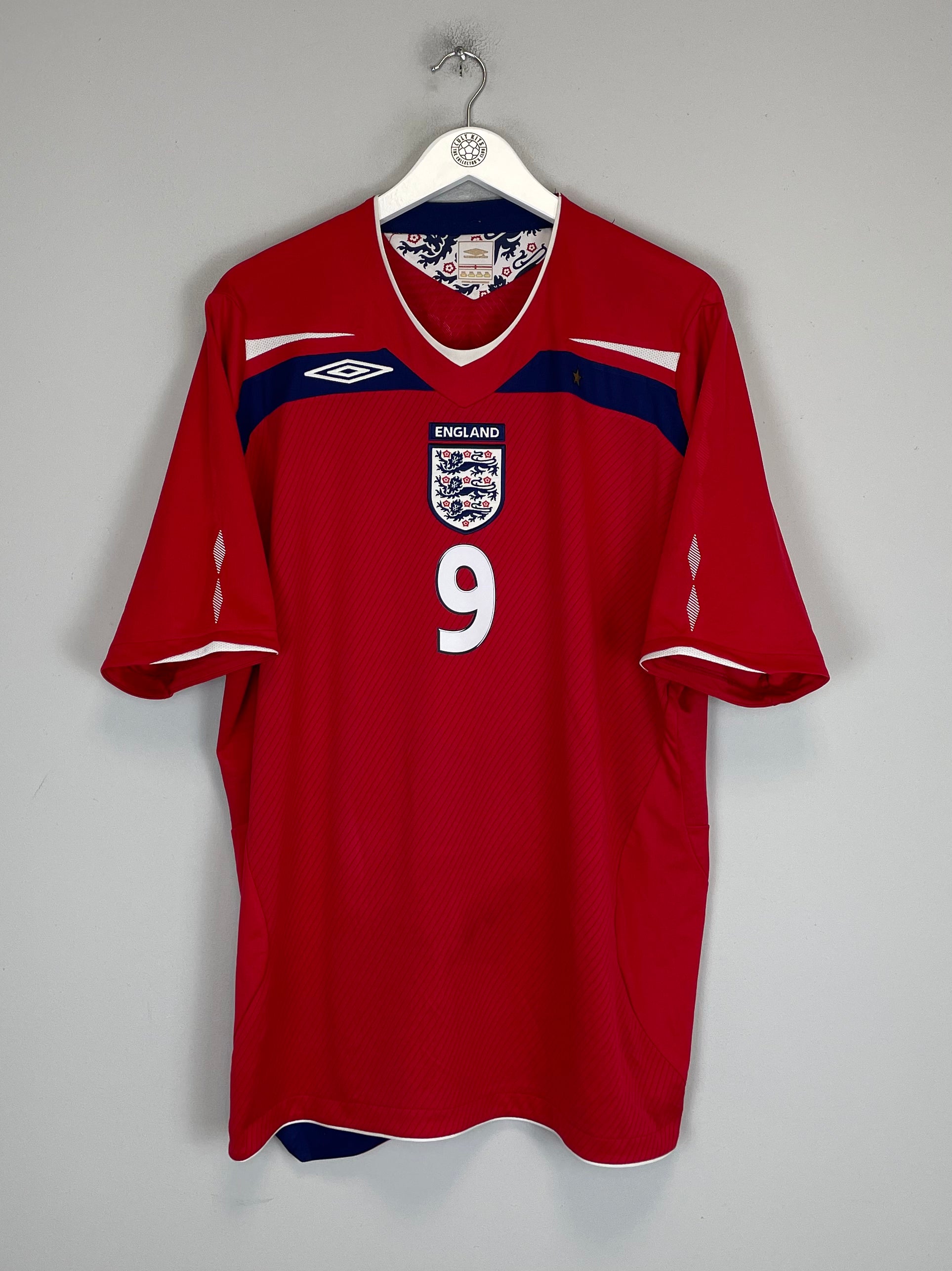 Shop 2008/10 ENGLAND ROONEY #9 AWAY SHIRT (XXL) UMBRO, classic football shirts, vintage football shirts & retro soccer jerseys at Cult Kits