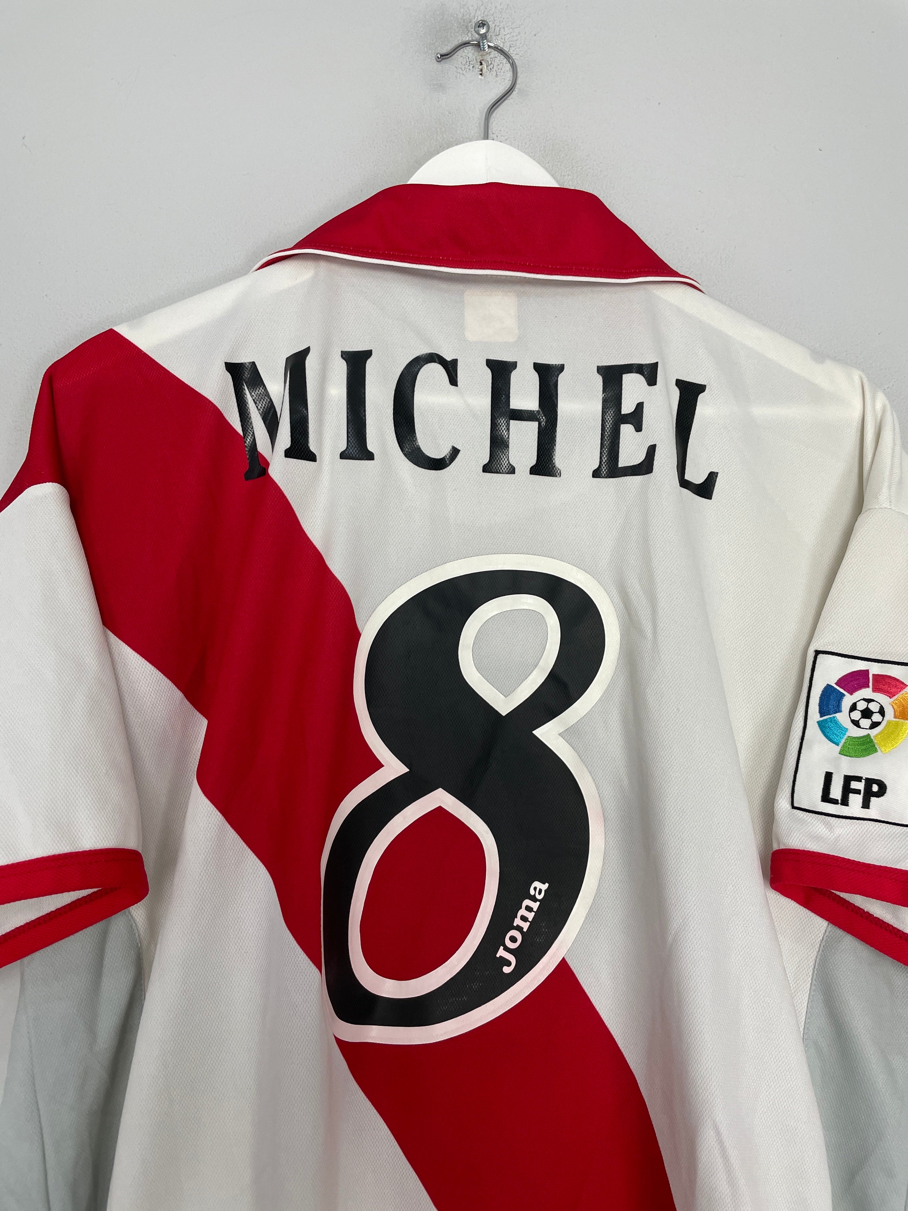 Shop 2004/05 RAYO VALLECANO MICHEL #8 HOME SHIRT (XL) JOMA, classic football shirts, vintage football shirts & retro soccer jerseys at Cult Kits