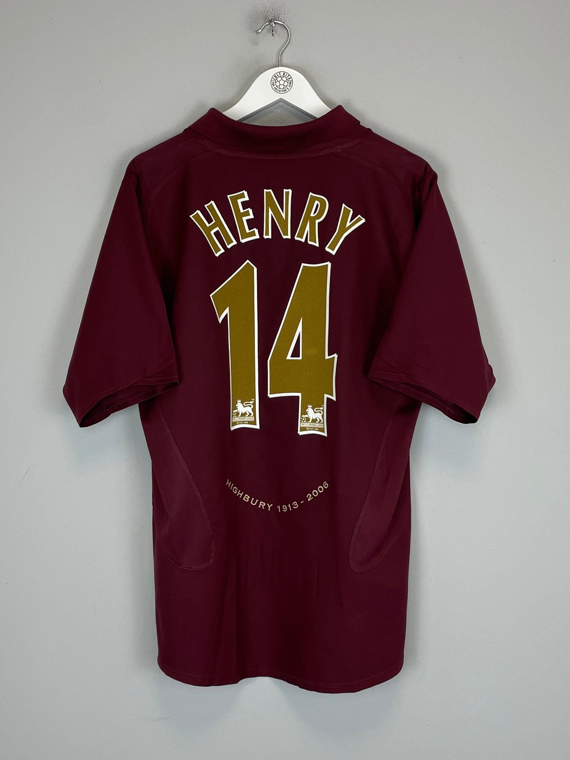 Shop 2005/06 ARSENAL HENRY #14 HOME SHIRT (L) NIKE, classic football shirts, vintage football shirts & retro soccer jerseys at Cult Kits