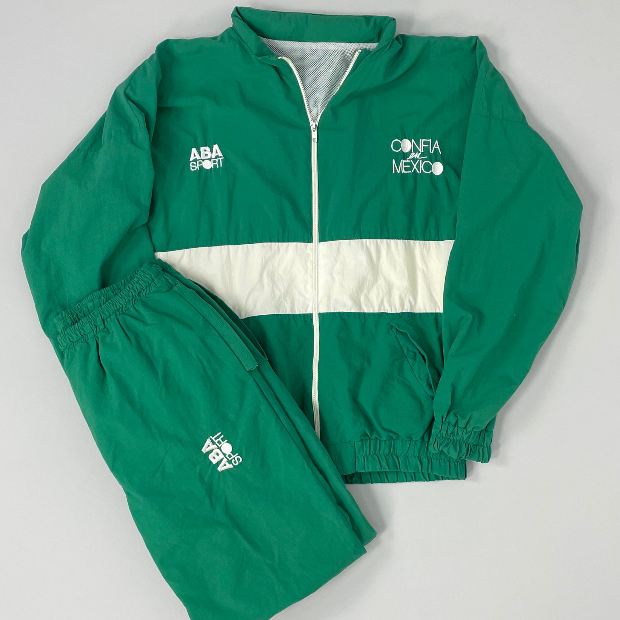 Shop 1998/00 MEXICO FULL TRACKSUIT (M) ABA SPORT, classic football shirts, vintage football shirts & retro soccer jerseys at Cult Kits