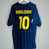 2004/05 BARCELONA RONALDINHO #10 AWAY SHIRT (XL) NIKE