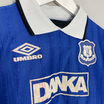 Shop 1995/97 EVERTON HOME SHIRT (M.KIDS) UMBRO, classic football shirts, vintage football shirts & retro soccer jerseys at Cult Kits