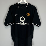 2003/04 MANCHESTER UNITED SCHOLES #18 AWAY SHIRT (L) NIKE