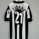 Shop 1997/98 JUVENTUS ZIDANE #21 HOME SHIRT (XL) KAPPA, classic football shirts, vintage football shirts & retro soccer jerseys at Cult Kits