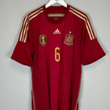 2013/15 SPAIN A.INIESTA #6 HOME SHIRT (XL) ADIDAS