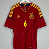 Shop 2012/13 SPAIN A.INIESTA #6 HOME SHIRT (XXL) ADIDAS, classic football shirts, vintage football shirts & retro soccer jerseys at Cult Kits