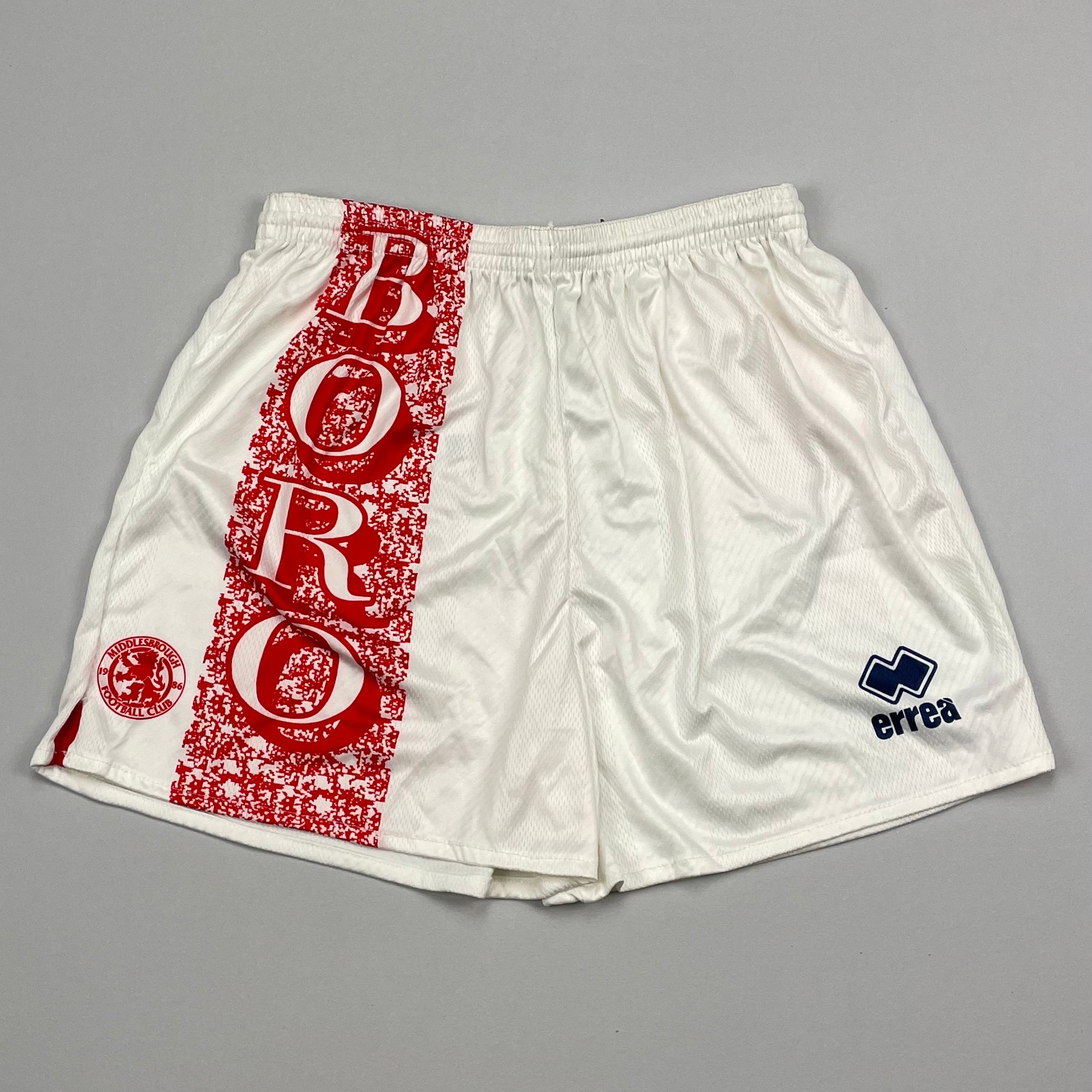 Shop 1996/97 MIDDLESBROUGH HOME SHORTS (L) ERREA, classic football shirts, vintage football shirts & retro soccer jerseys at Cult Kits
