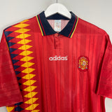 Shop 1994/96 SPAIN HOME SHIRT (XL) ADIDAS, classic football shirts, vintage football shirts & retro soccer jerseys at Cult Kits
