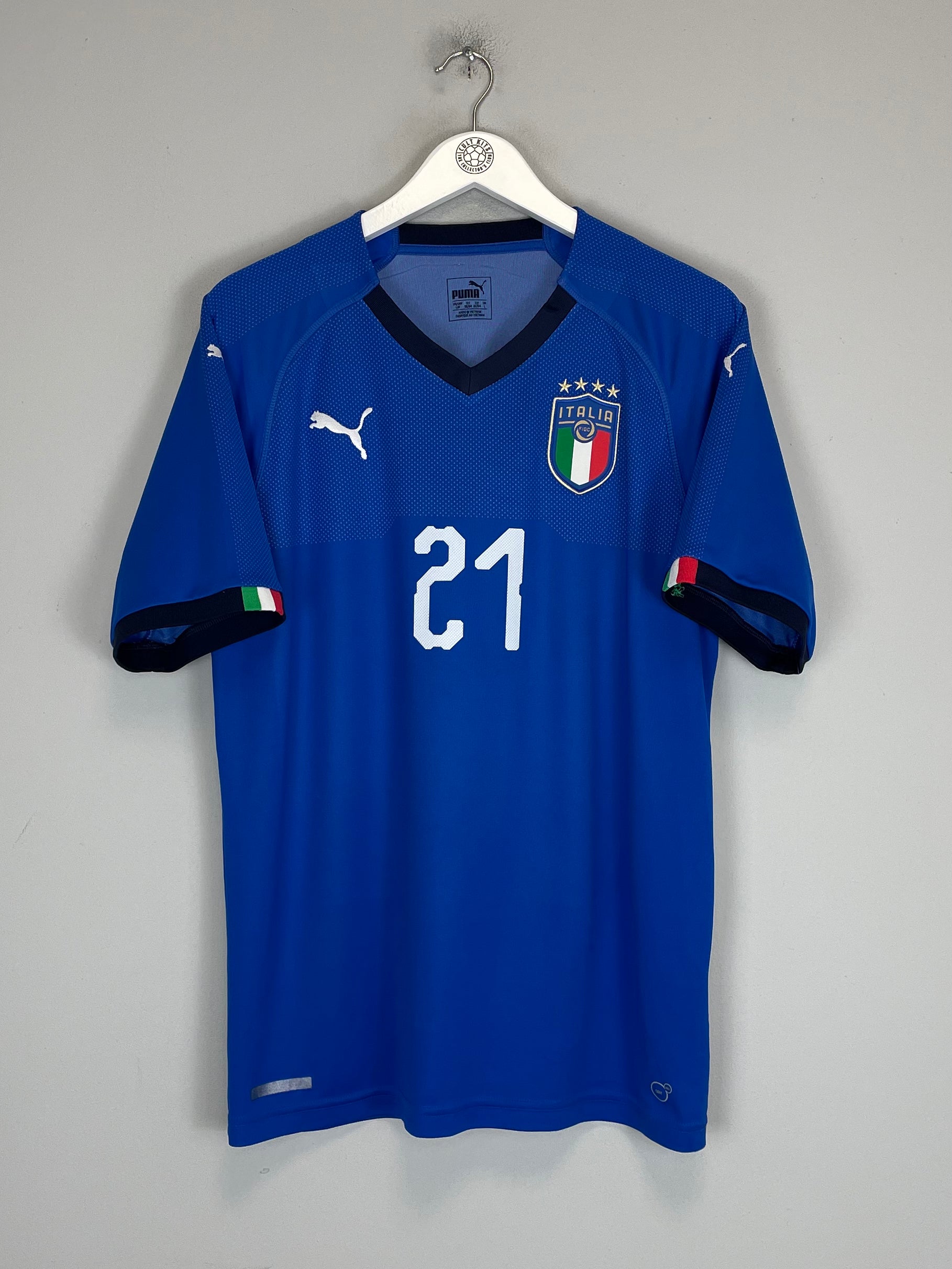 Shop 2018/19 ITALY QUAGLIARELLA #21 HOME SHIRT (L) PUMA, classic football shirts, vintage football shirts & retro soccer jerseys at Cult Kits