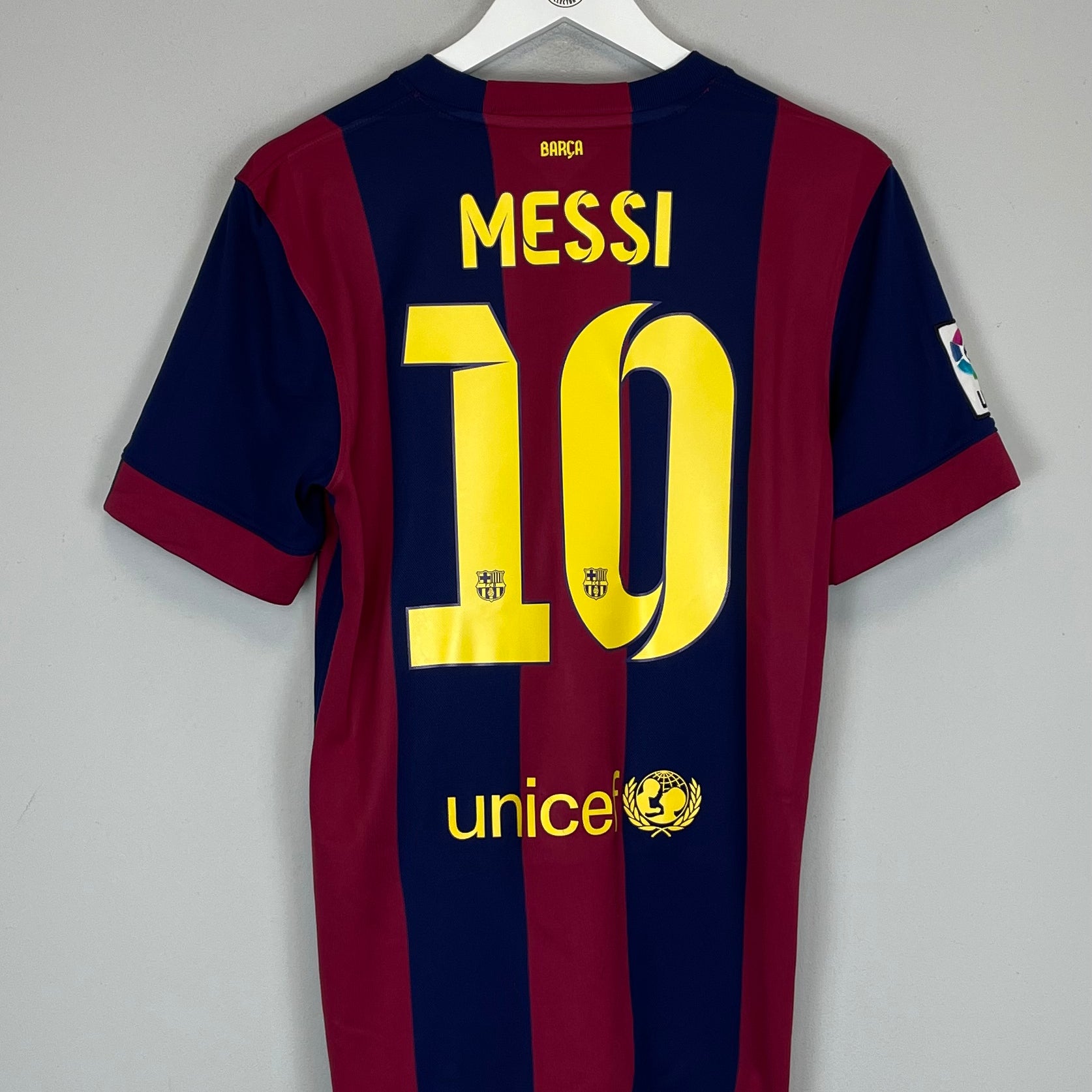 Shop 2014/15 BARCELONA MESSI #10 HOME SHIRT (S) NIKE, classic football shirts, vintage football shirts & retro soccer jerseys at Cult Kits