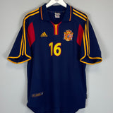 2000/02 SPAIN MENDIETA #16 AWAY SHIRT (L) ADIDAS
