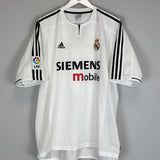 2003/04 REAL MADRID ZIDANE #5 HOME SHIRT (XL) ADIDAS