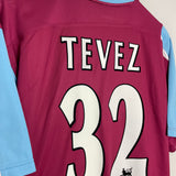 2005/06 WEST HAM TEVEZ #32 HOME SHIRT (L) REEBOK