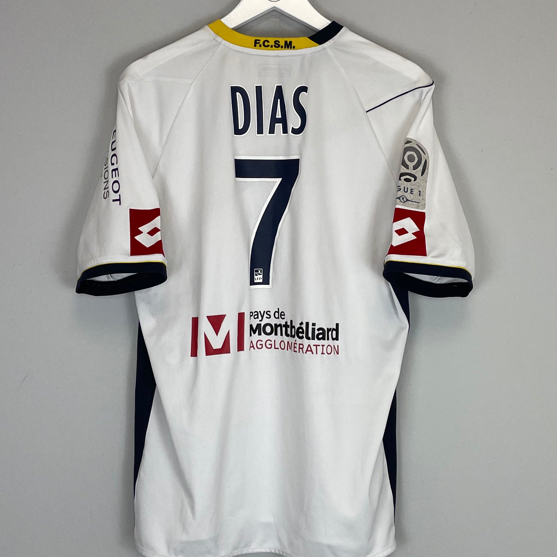 Shop 2011/12 SOCHAUX DIAS #7 L/S *MATCH WORN* AWAY SHIRT (XL) LOTTO, classic football shirts, vintage football shirts & retro soccer jerseys at Cult Kits