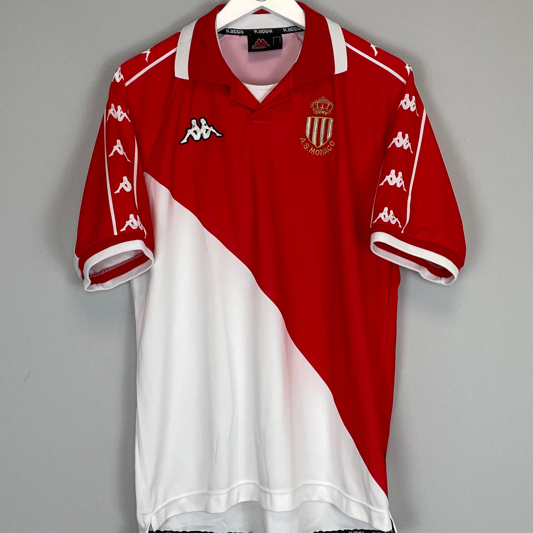 Shop 2000/01 MONACO HOME SHIRT (L) KAPPA, classic football shirts, vintage football shirts & retro soccer jerseys at Cult Kits