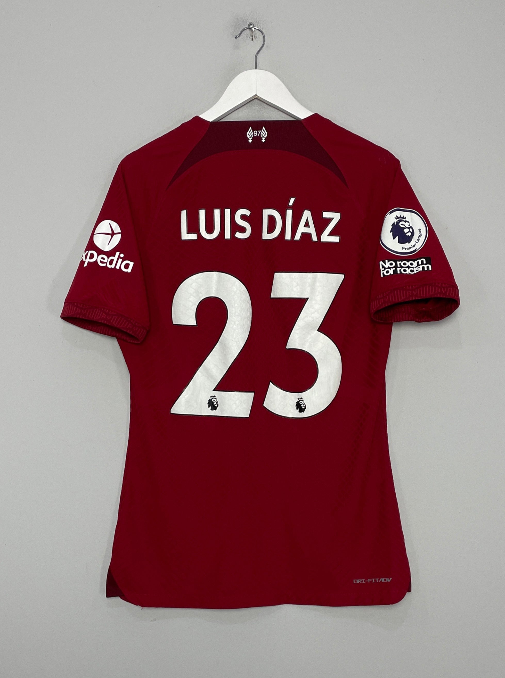 2022/23 LIVERPOOL LUIS DIAZ *MATCHWORN* HOME SHIRT (L) NIKE