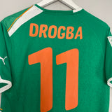 2010/11 IVORY COAST DROGBA #11 AWAY SHIRT (M) PUMA