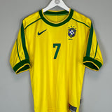 1998/00 BRAZIL RONALDINHO #7 HOME SHIRT (S) NIKE