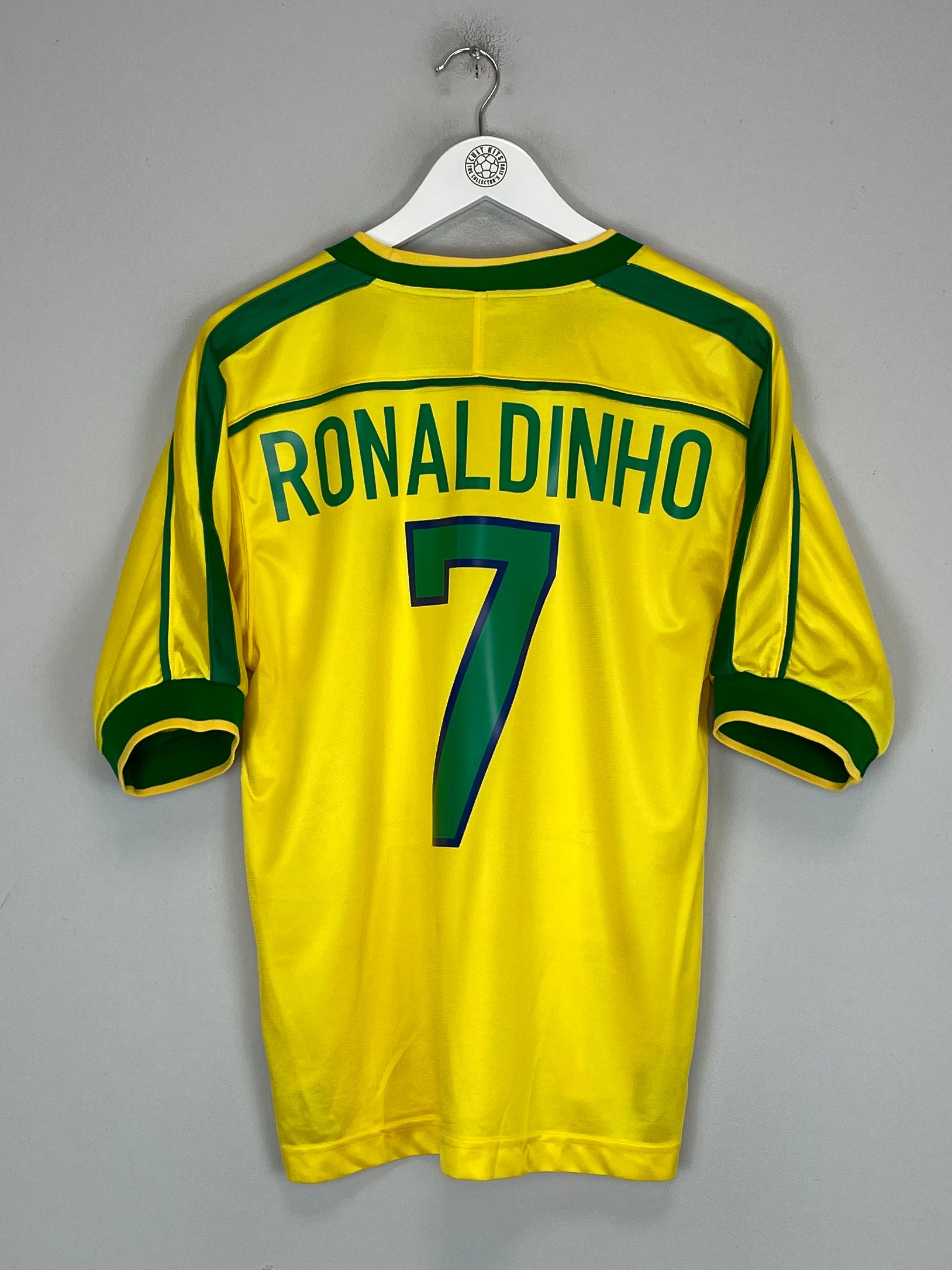 1998 00 BRAZIL RONALDINHO 7 HOME SHIRT S NIKE Cult Kits 1998-00-brazil-ronaldinho-7-home-shirt-s-nike-cult-kits