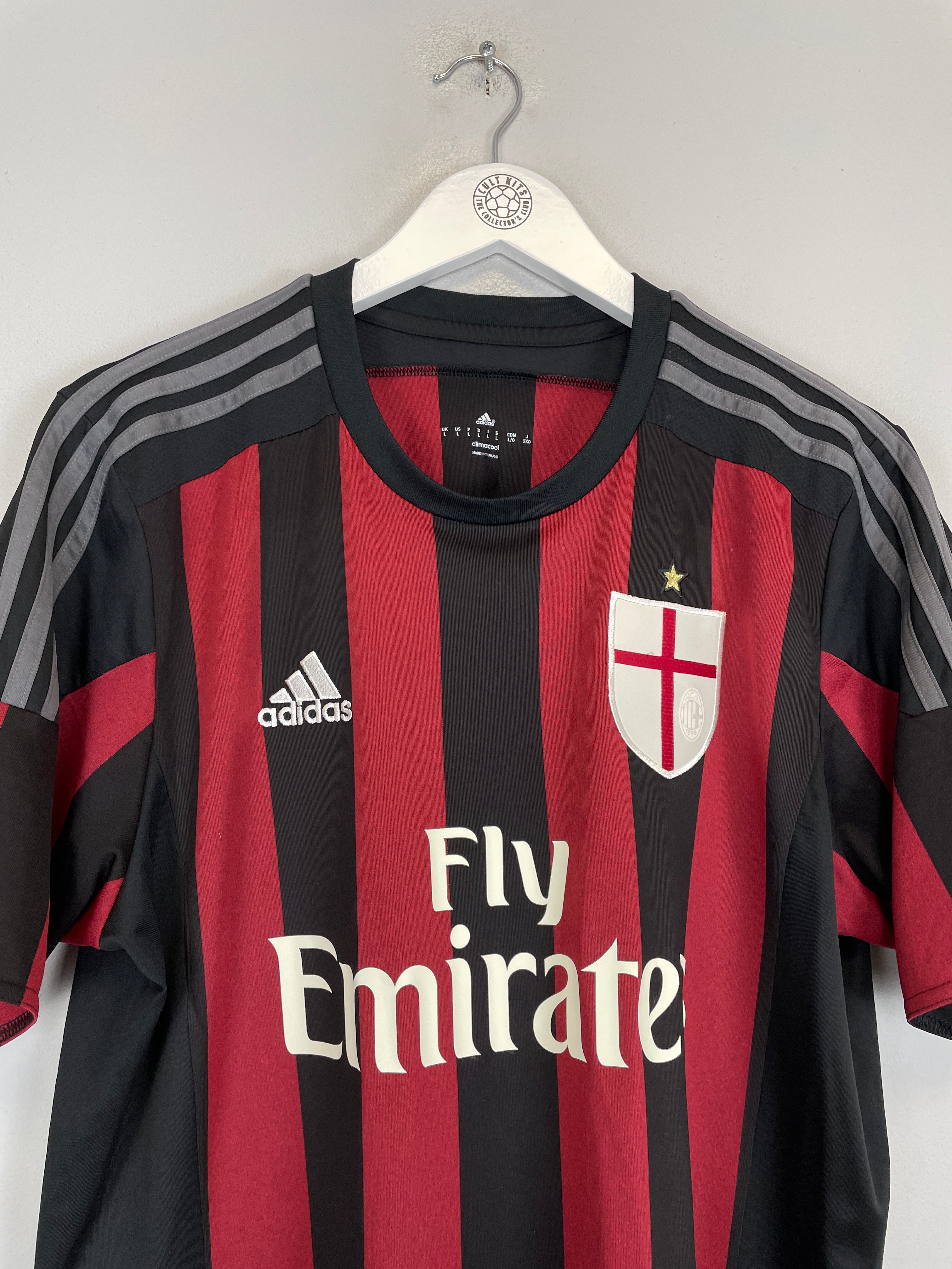 Shop 2015/16 AC MILAN HOME SHIRT (L) ADIDAS, classic football shirts, vintage football shirts & retro soccer jerseys at Cult Kits