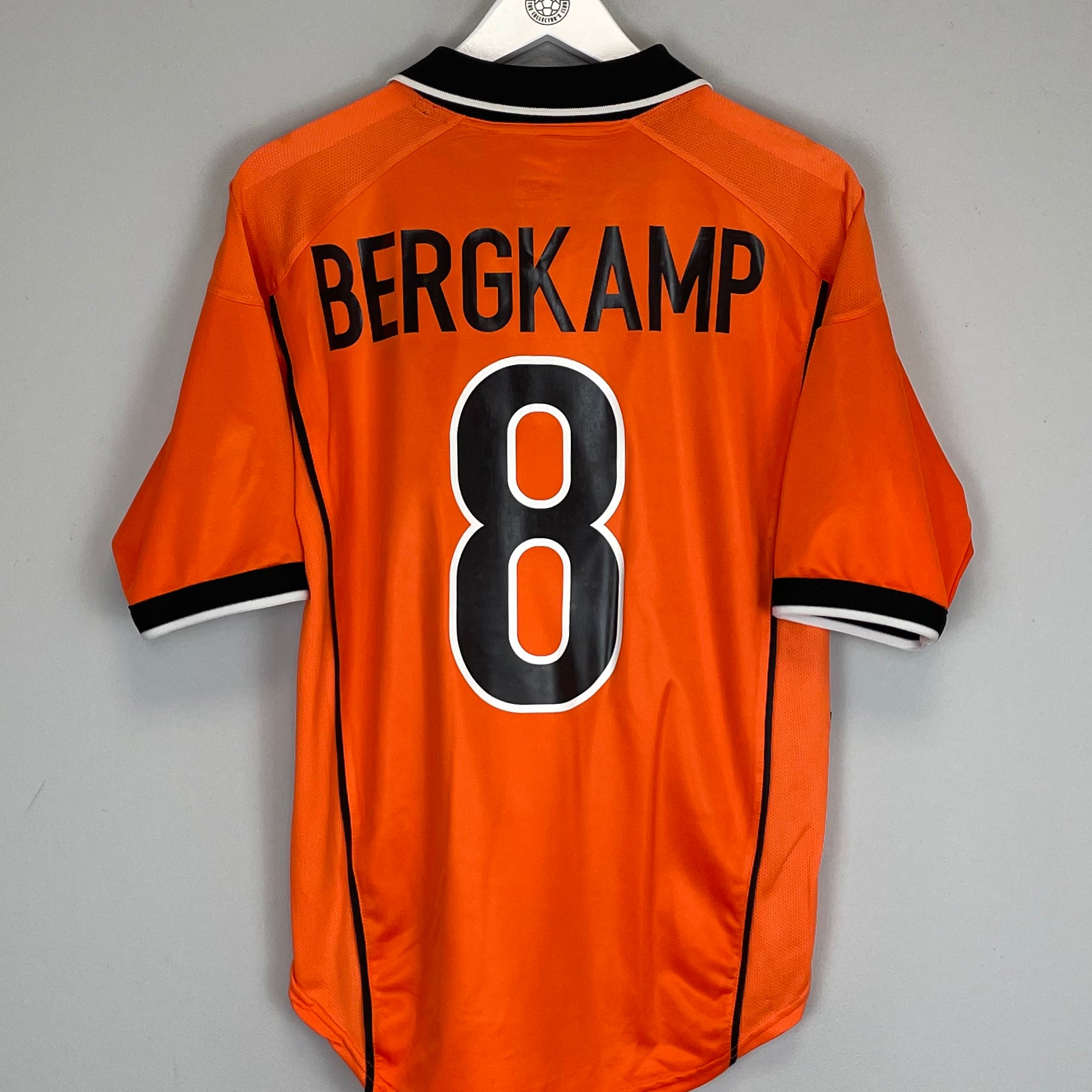 Shop 1998/00 NETHERLANDS BERGKAMP #8 HOME SHIRT (S) NIKE, classic football shirts, vintage football shirts & retro soccer jerseys at Cult Kits