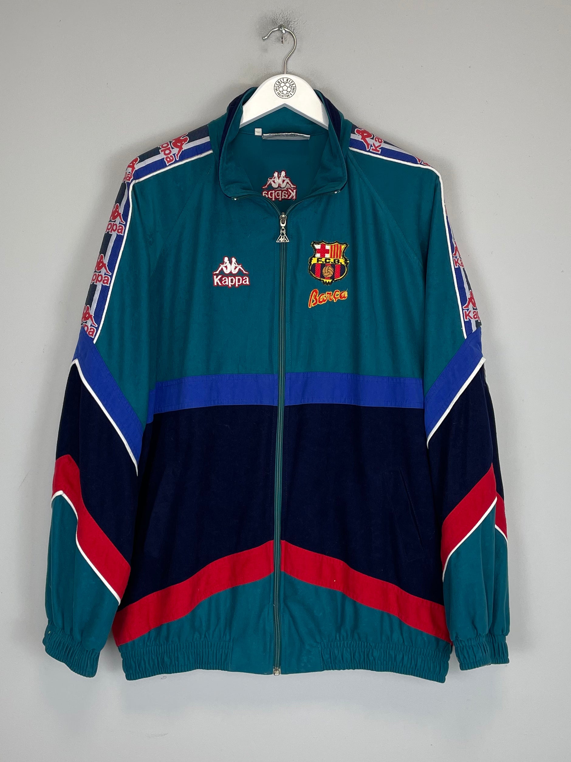 Shop 1995/97 BARCELONA TRACK JACKET (XXL) KAPPA, classic football shirts, vintage football shirts & retro soccer jerseys at Cult Kits