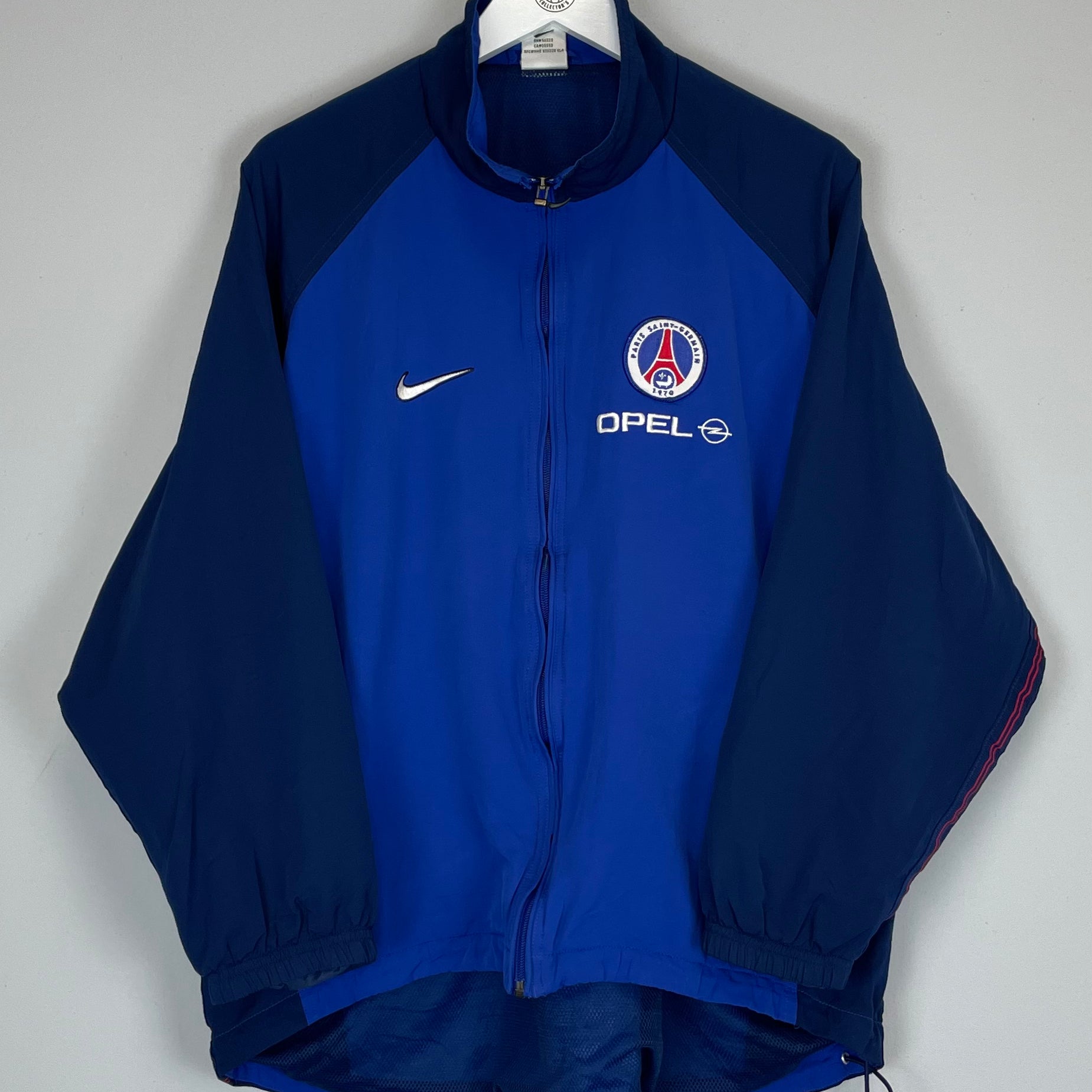 Shop 1998/99 PSG TRACK JACKET (M) NIKE, classic football shirts, vintage football shirts & retro soccer jerseys at Cult Kits